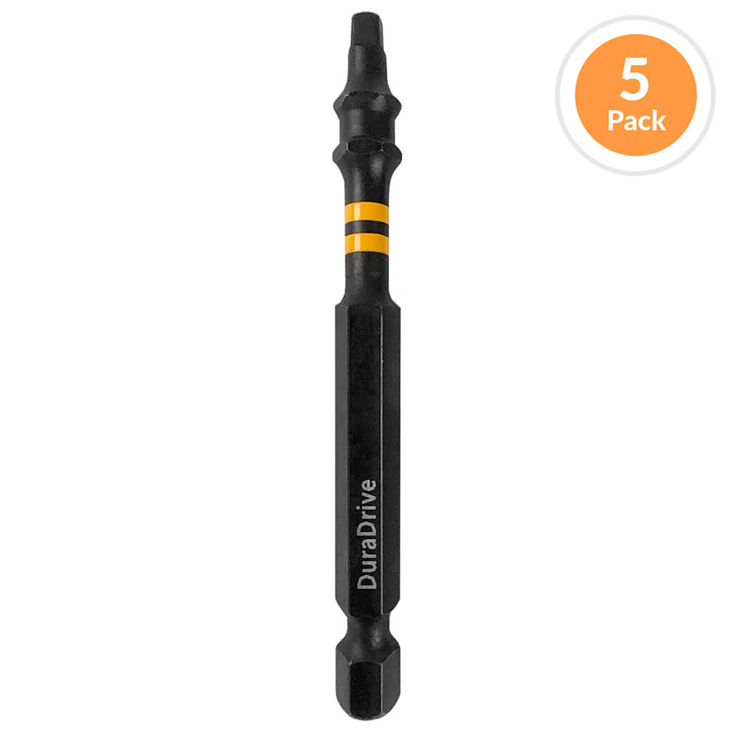 DuraDrive #2 x 3-1/2 in. Square Head Impact Driver Bit (5-Pack)