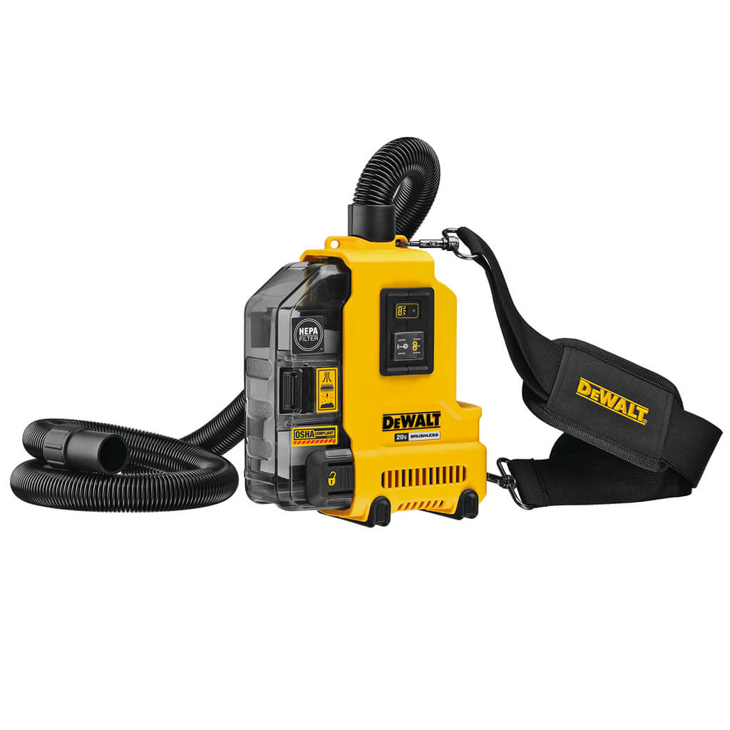 DEWALT DWH161B 20-Volt MAX Lithium-Ion Brushless Universal HEPA Concrete Drywall Dust Extractor Vacuum