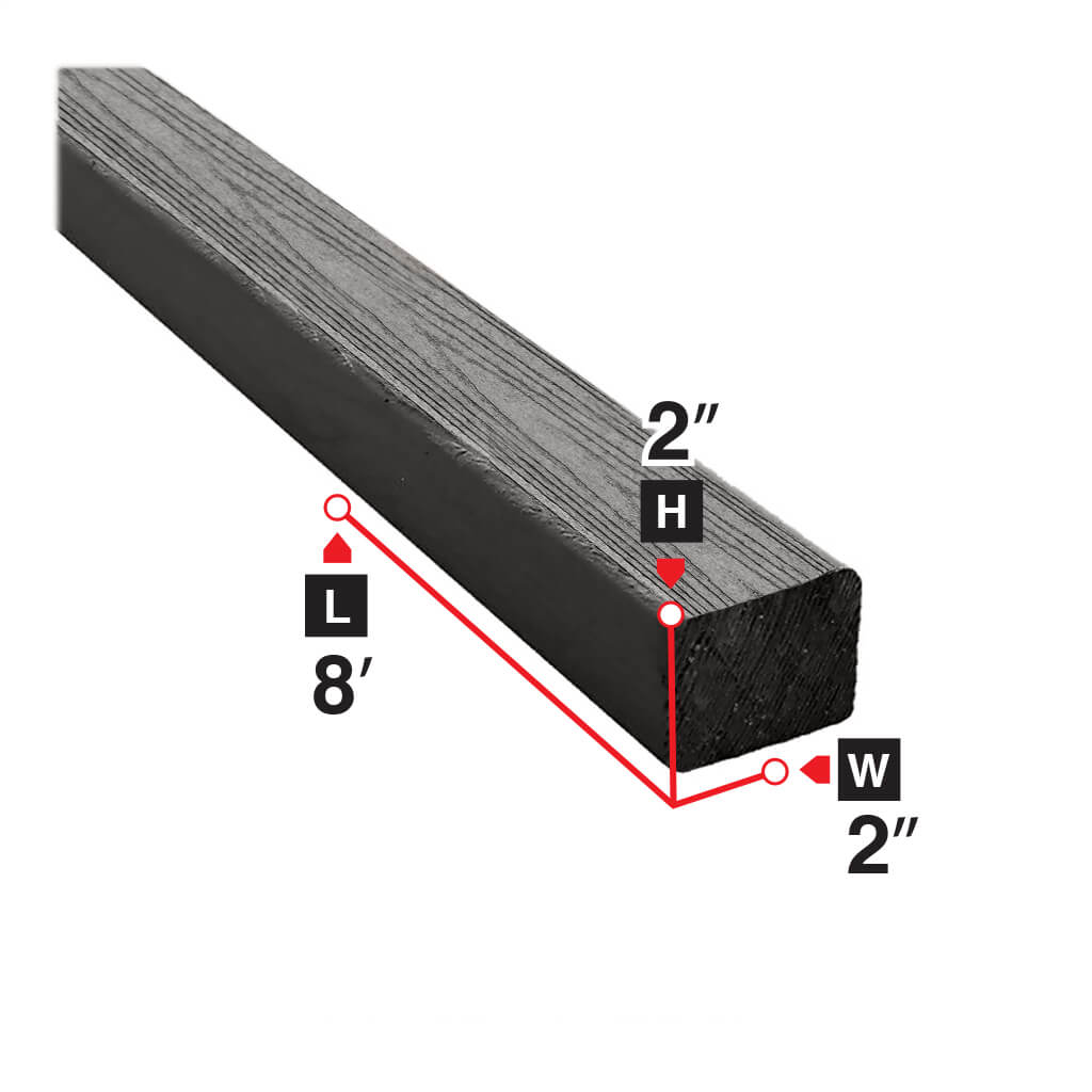 2 in. x 2 in. x 8 ft. Plastic Lumber