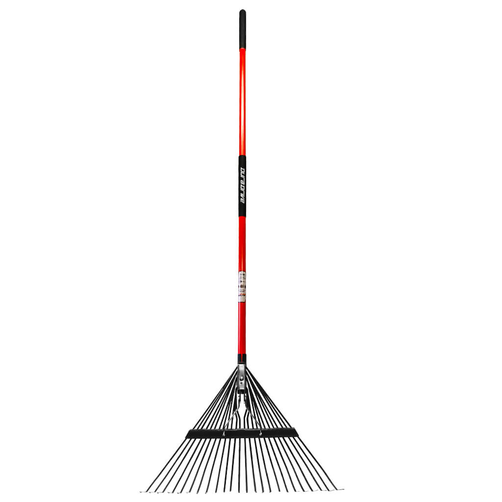 DuraDrive 24" 24-Tine Fiberglass Handle Springback Metal Lawn Rake