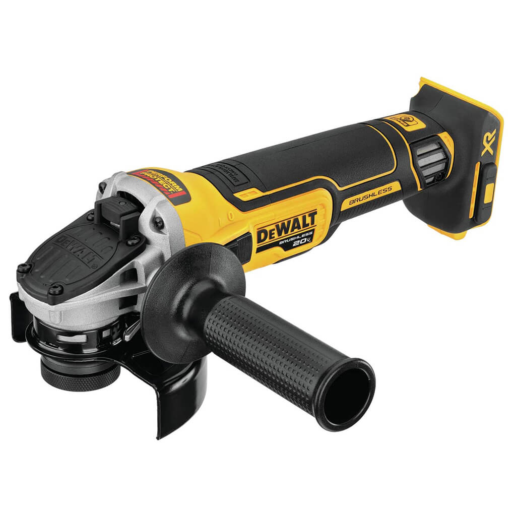 DEWALT DCG405B 20-Volt MAX XR Lithium-Ion 4-1/2 in. Brushless Slide Switch Small Angle Grinder With