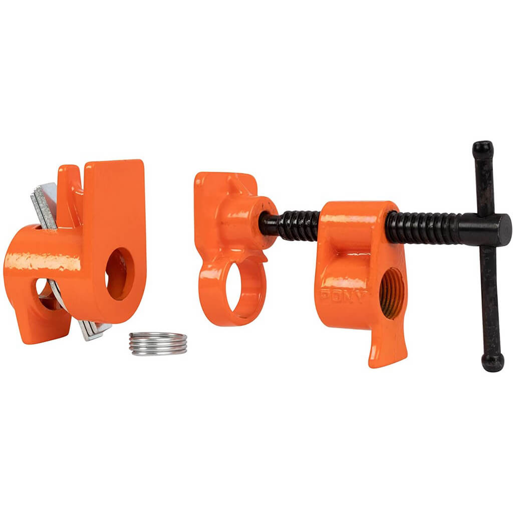 Pony Adjustable Clamps Double Clamp Fixture for Two 1/2 Black