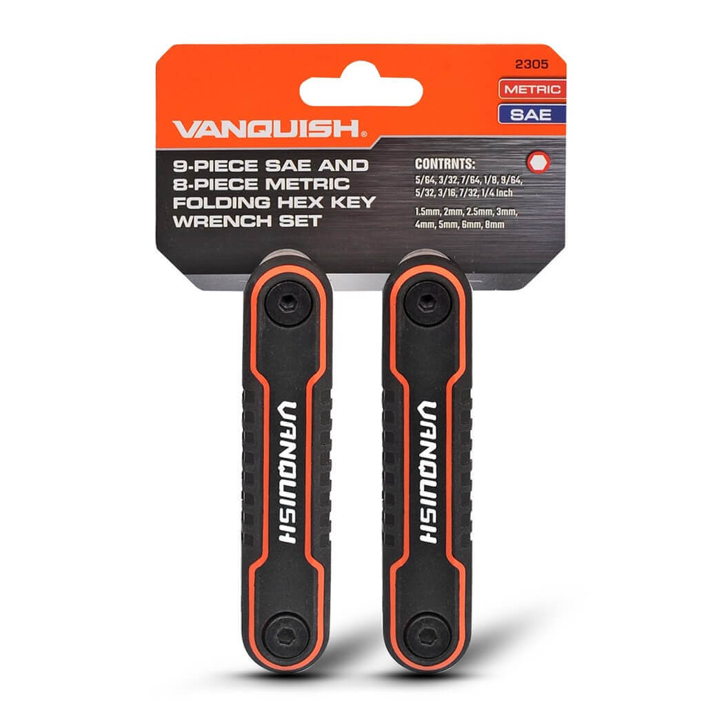 Vanquish 2-Piece SAE/Metric Folding Hex Key Set