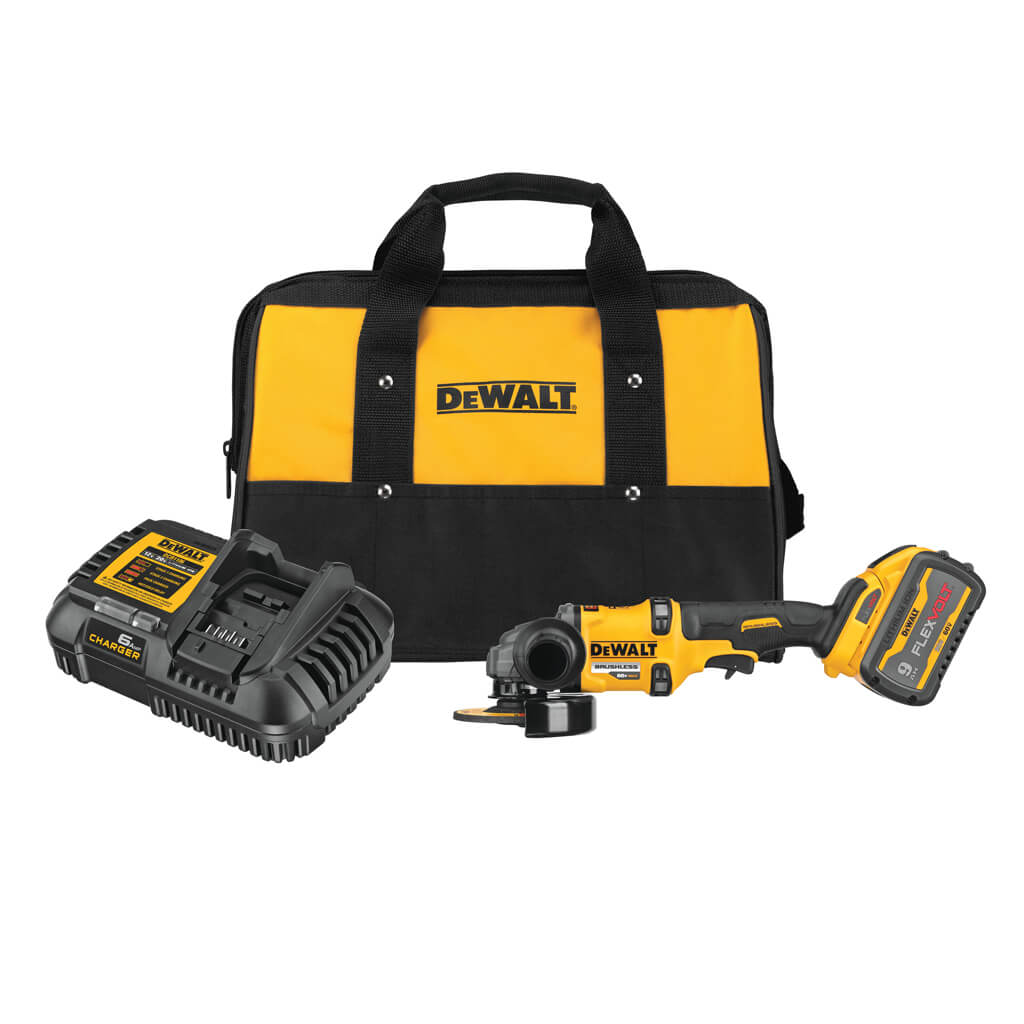 DEWALT DCG418X1 FLEXVOLT 60-Volt MAX Lithium-Ion 4-1/2 in. - 6 in. Brushless Grinder Kit with Kickba