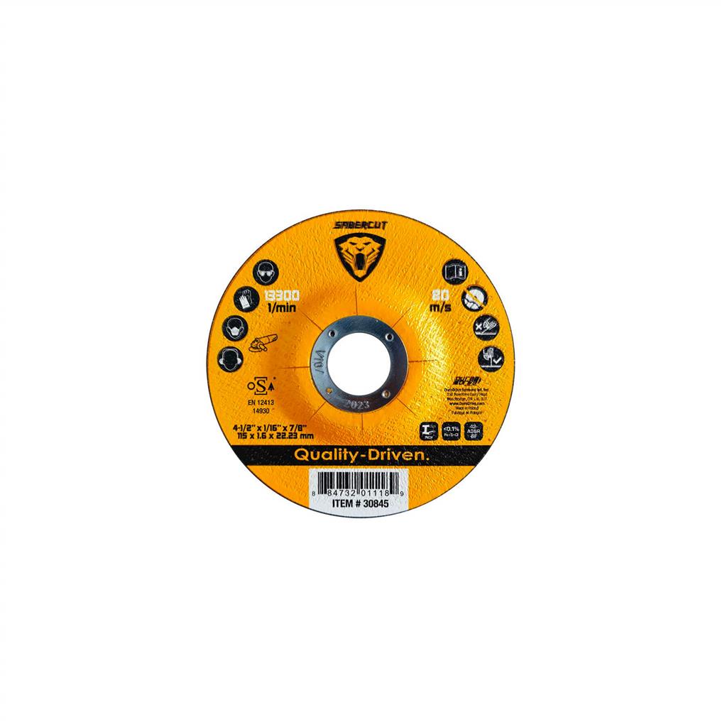 Sabercut 4-1/2 in. x 1/16 in. Type 27 Cut-Off Grinder Wheel for Metal Cutting