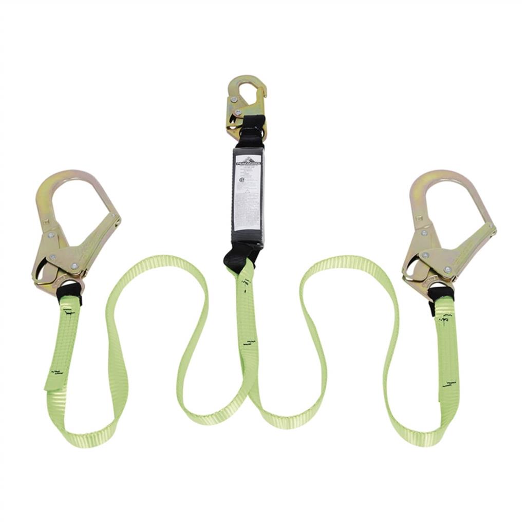 Peakworks SA-54022-6 6' E6 Twin Leg Shock Absorbing Lanyard with Form and Snap Hooks