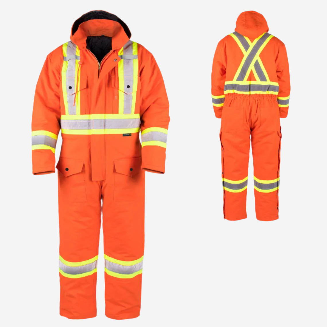 TERRA 116571 HI-VIS INSULATED COTTON CANVAS COVERALL