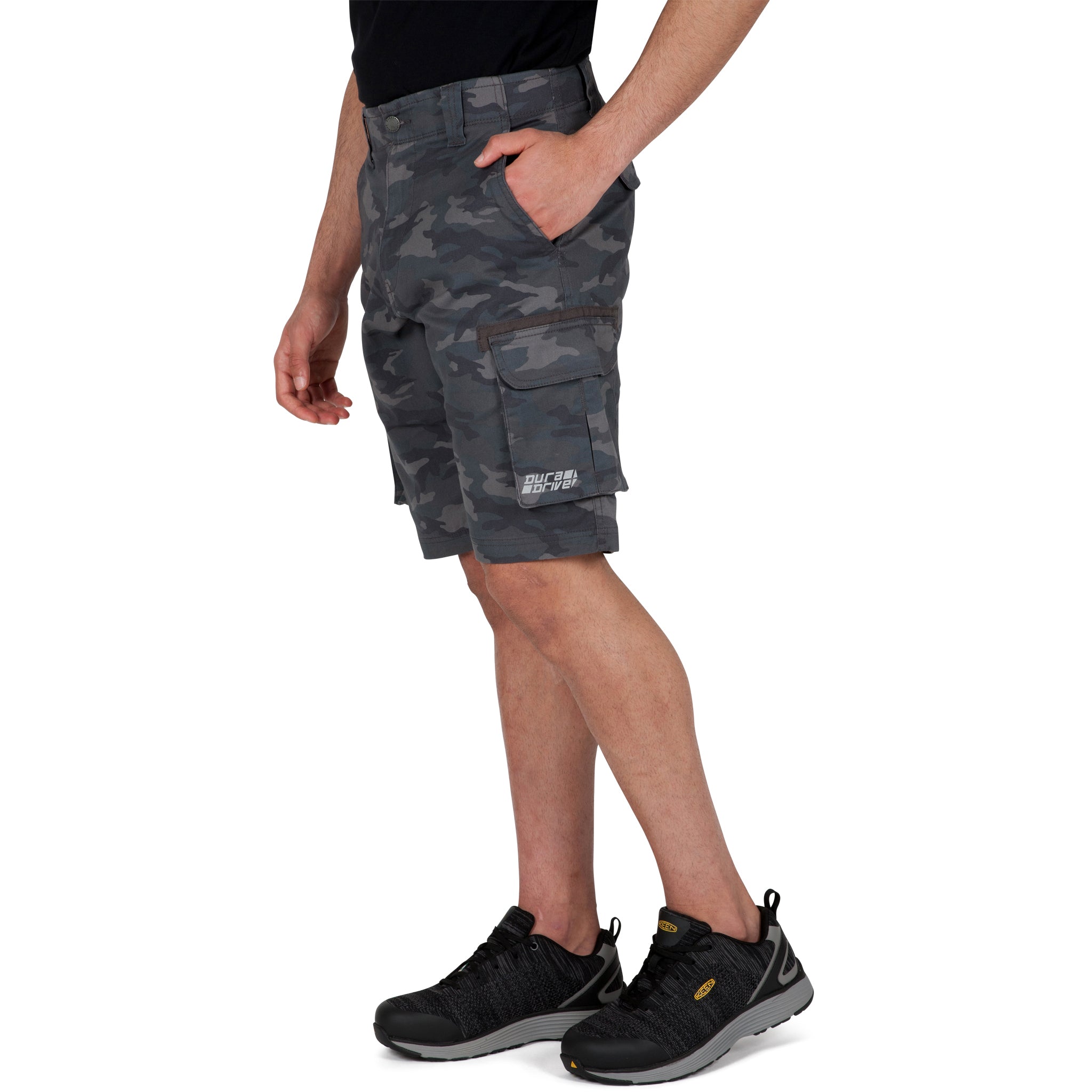 DuraDrive Invicta Cargo Work Shorts - Grey Camo