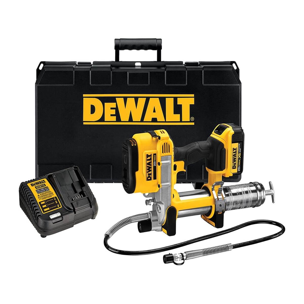 DEWALT DCGG571M1 20-Volt MAX Lithium-Ion Cordless Grease Gun Kit