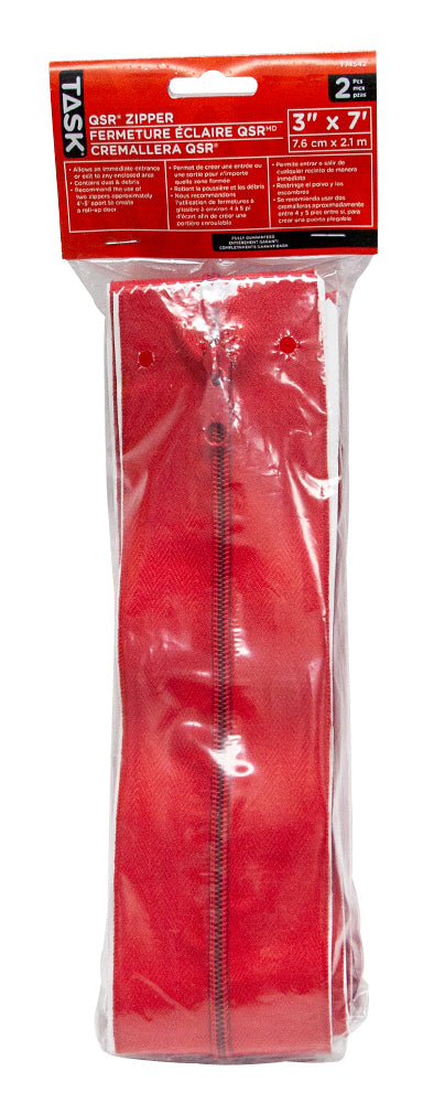 TASK 3in. x 7ft. QRS Containment System Adhesive Zipper (2-Pack)