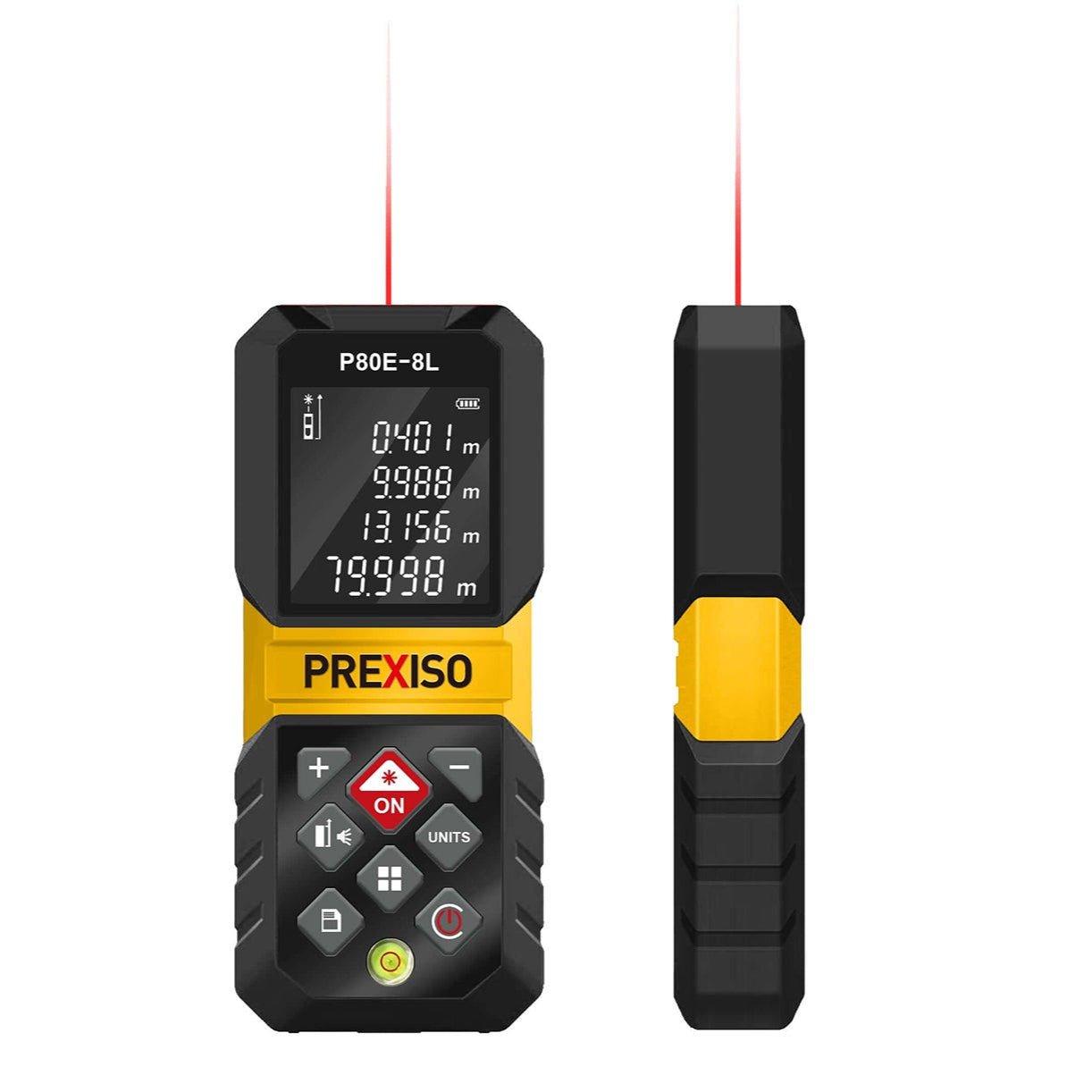 Prexiso 80m - 265' Rechargeable Laser Distance Measure