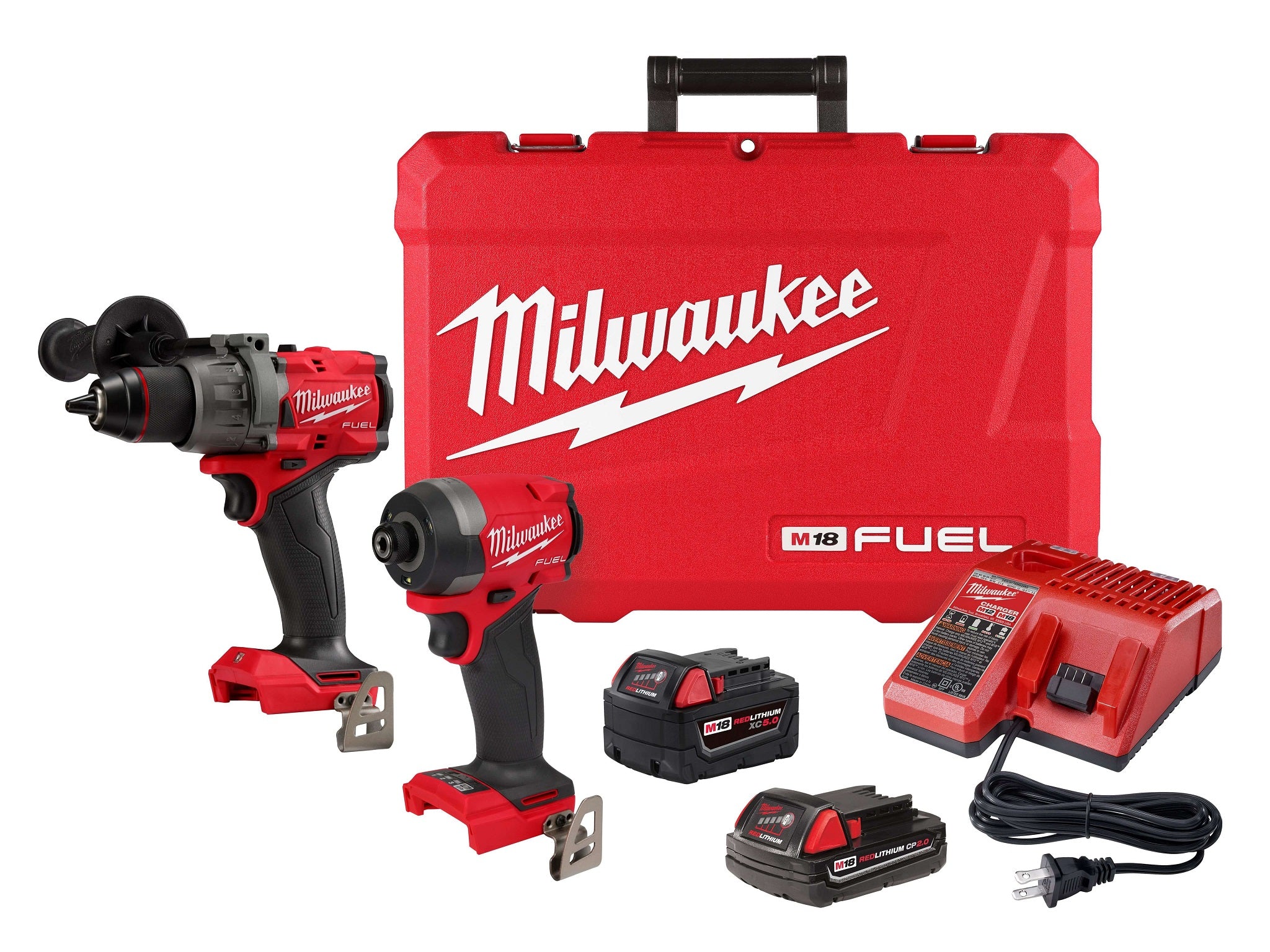 MILWAUKEE PROMO 3697-22CXC M18 FUEL 2 TOOL COMBO KIT HAMMER/IMPACT 2.0/5.0