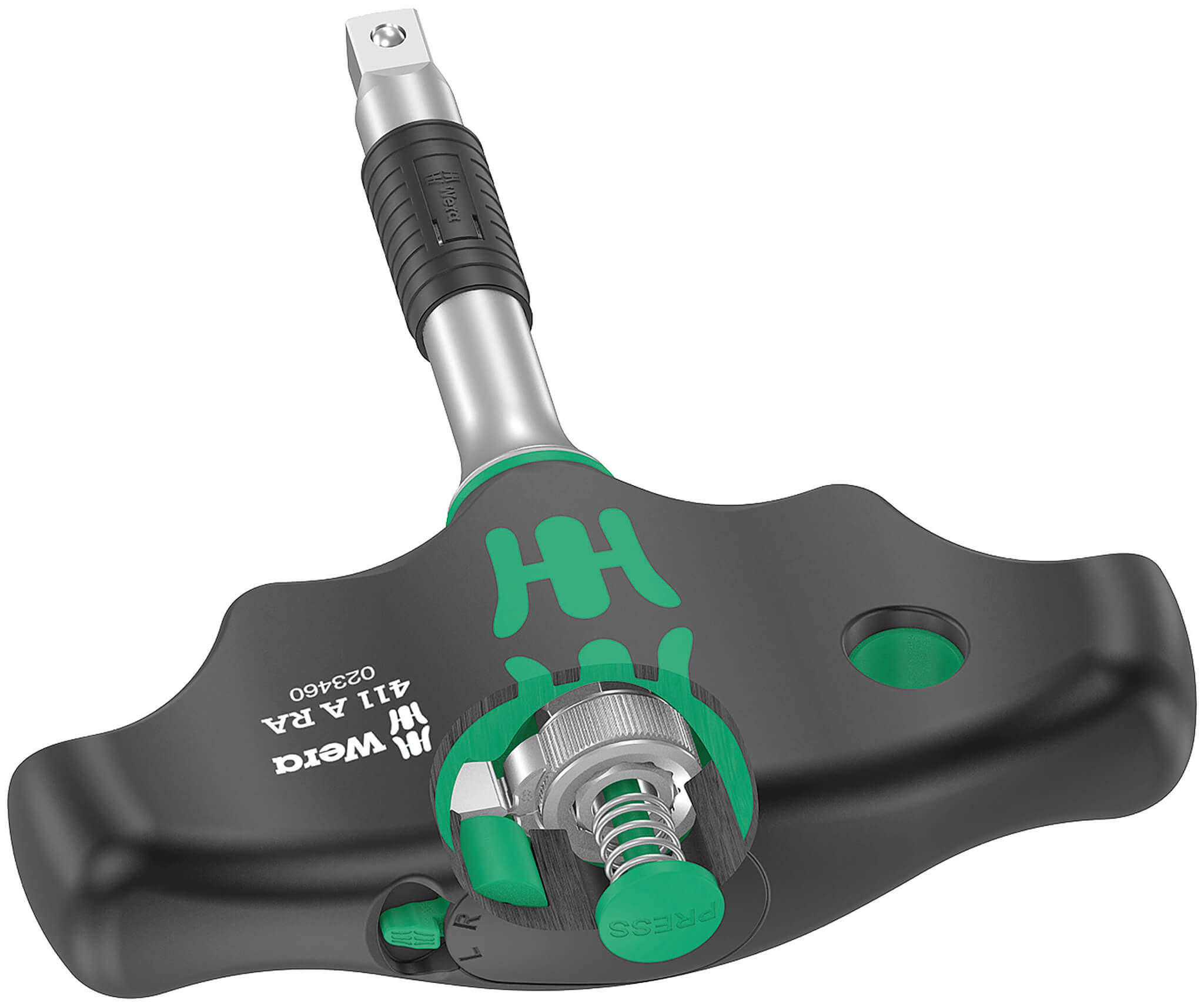 Wera T-Handle Adapter Screwdriver w/ Ratchet Function 1/4in., 1/4in. x 45mm