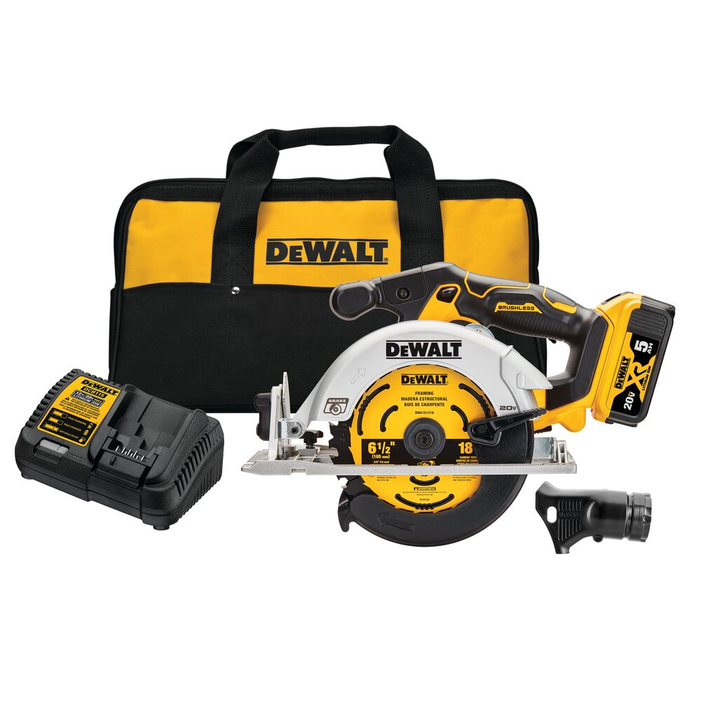 Dewalt DCS565P1 20-Volt MAX 6-1/2 in. Brushless Cordless Circular Saw Kit