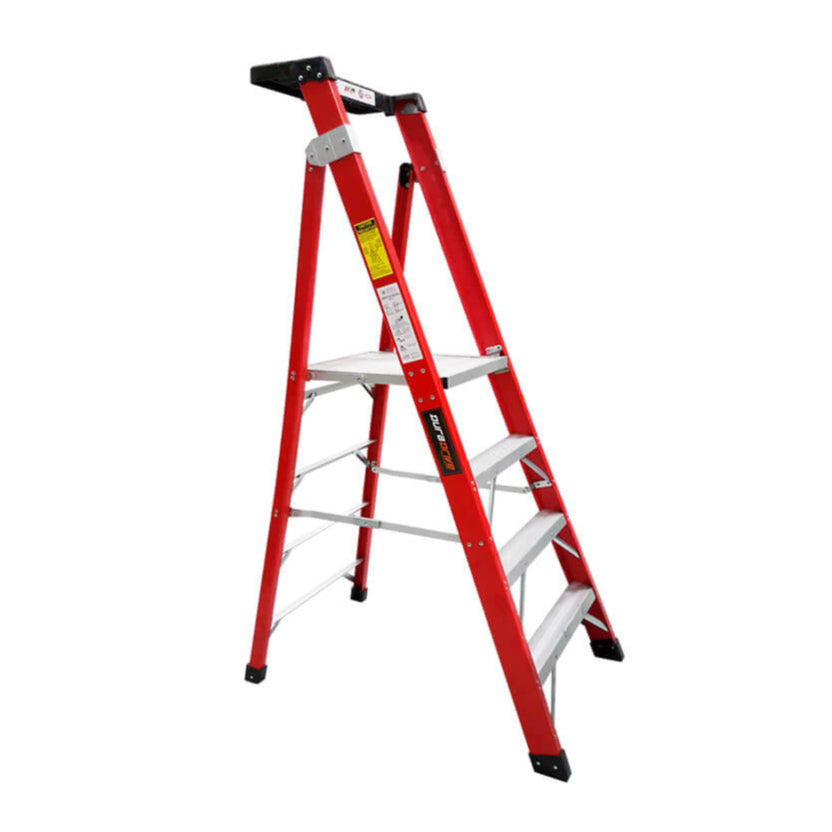 DuraDrive 4' Fiberglass Platform Ladder, 300 Lbs. Grade 1A