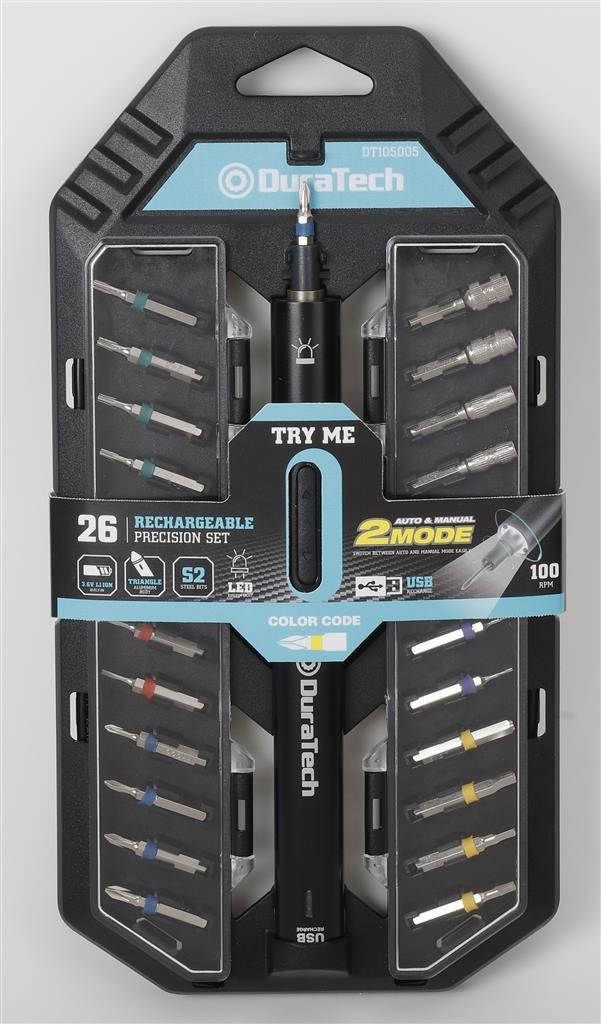 DuraTech 26pc 3.6v Li-ion Rechargeable Precision Screwdriver Set