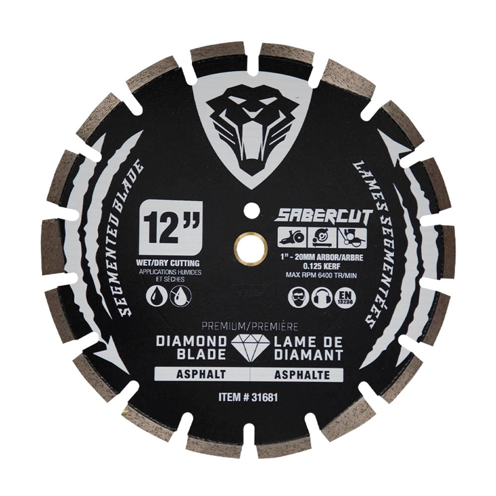 SABERCUT 12 in. Asphalt & Block Segmented Diamond Blade