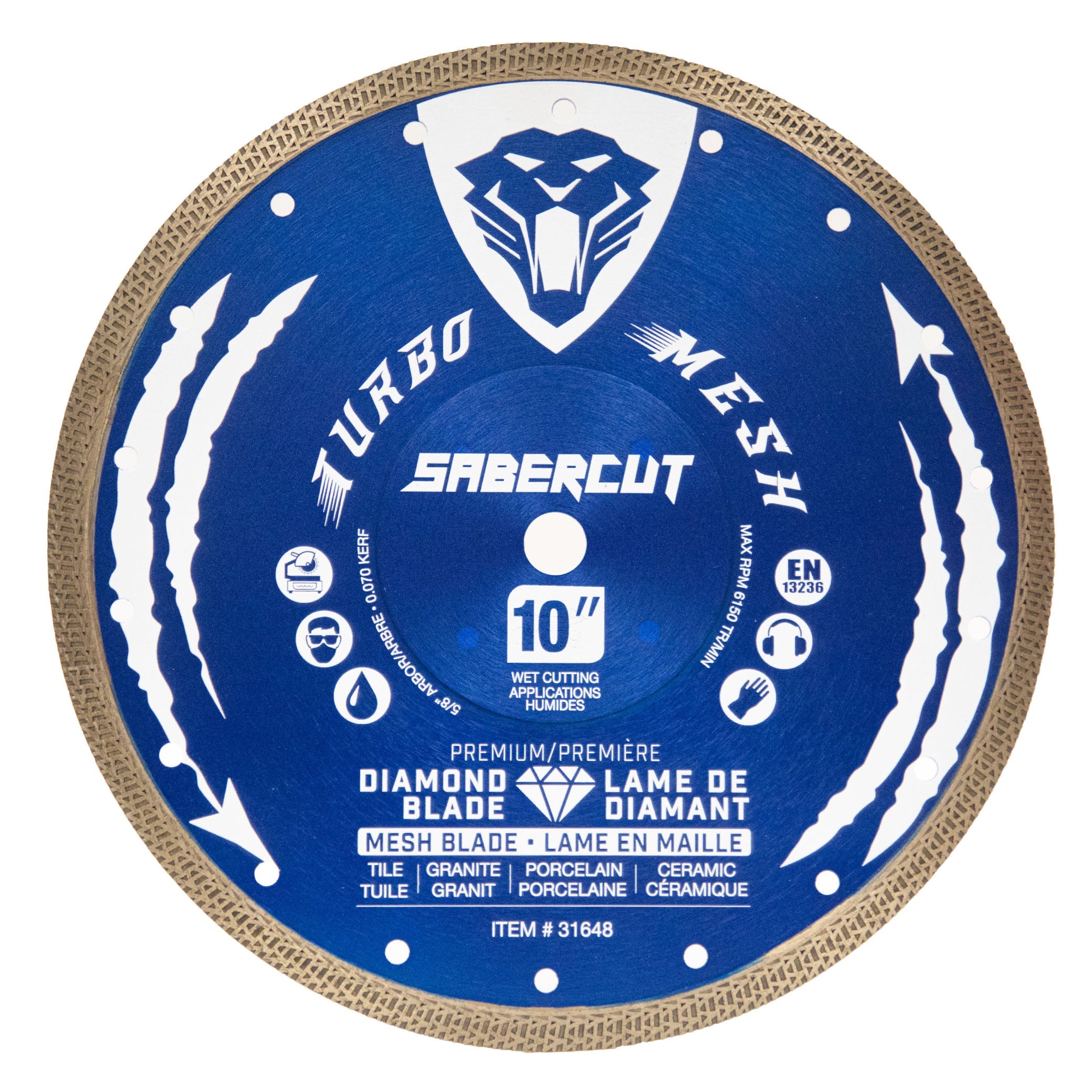 SABERCUT 10 in. Tile, Porcelain & Granite Mesh Diamond Blade