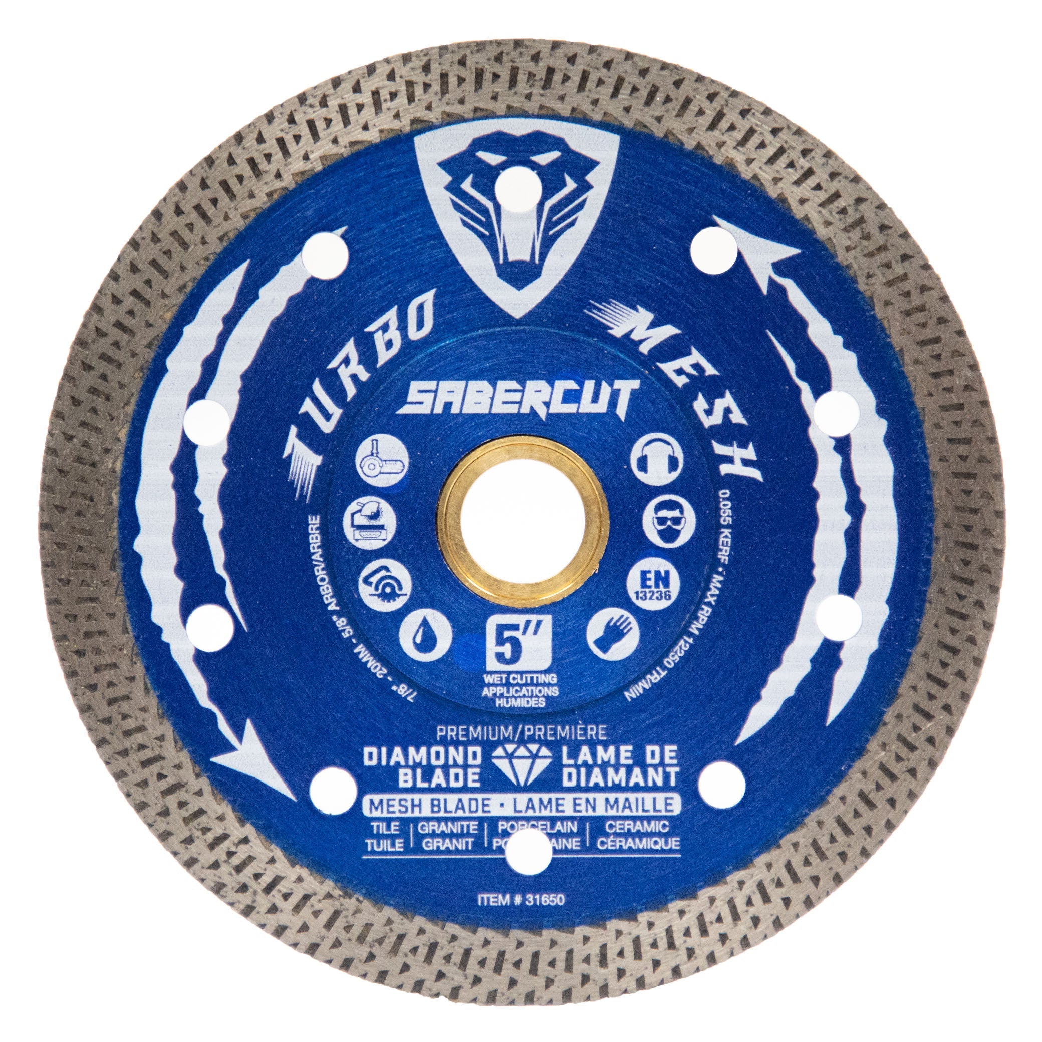 SABERCUT 5 in. Tile, Porcelain & Granite Mesh Diamond Blade