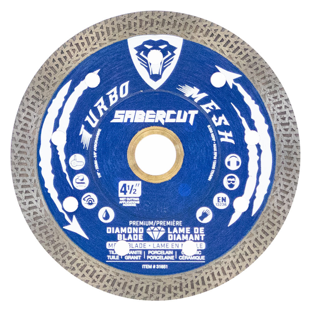 SABERCUT 4-1/2 in.   Tile, Porcelain & Granite Mesh Diamond Blade