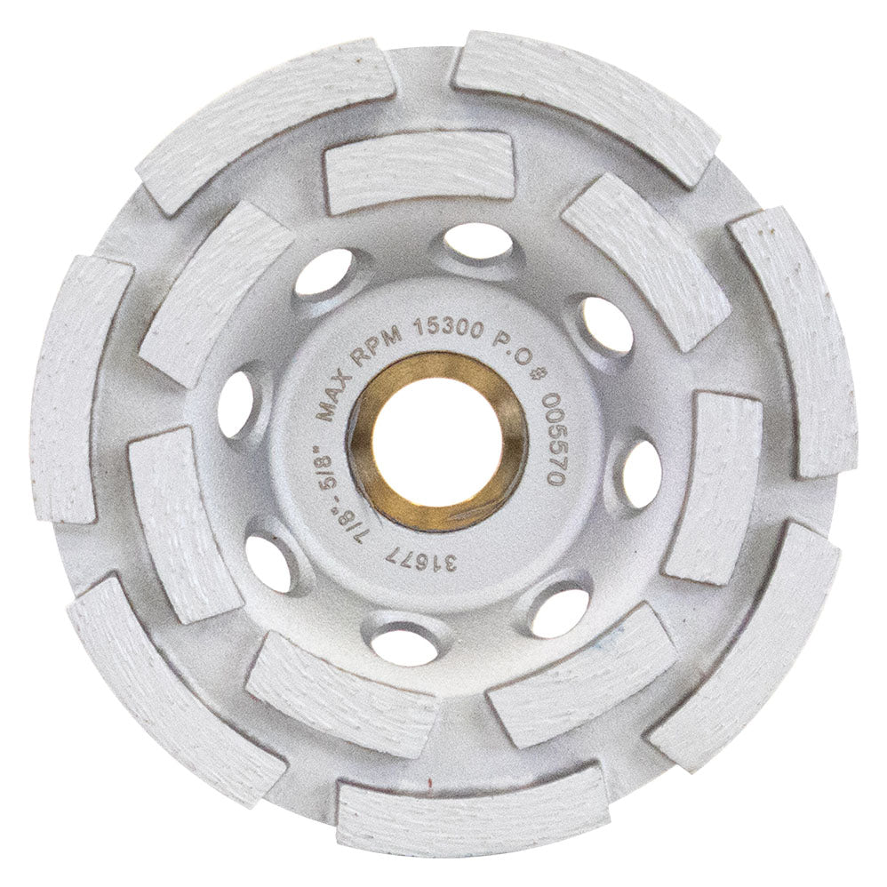 SABERCUT 4" Double Row Diamond Cup Wheel