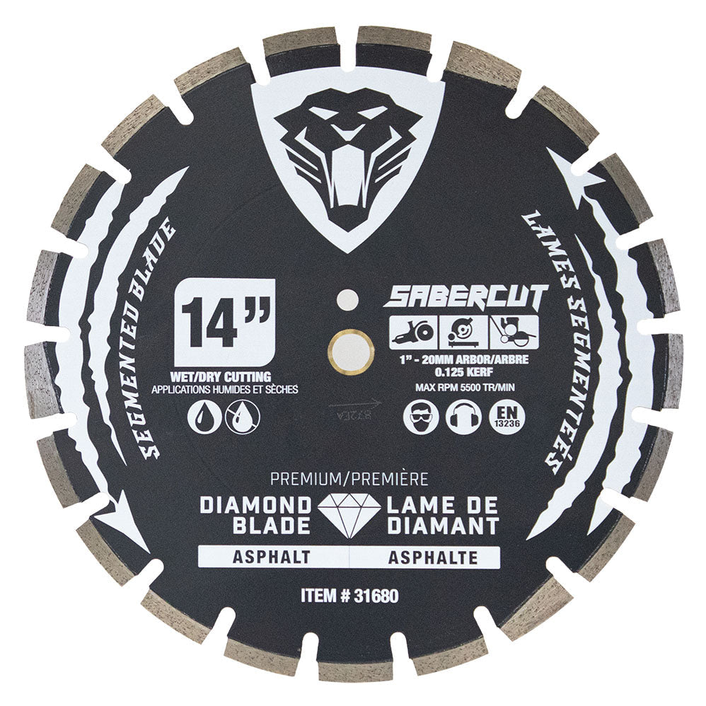 SABERCUT 14 in. Asphalt & Block Segmented Diamond Blade
