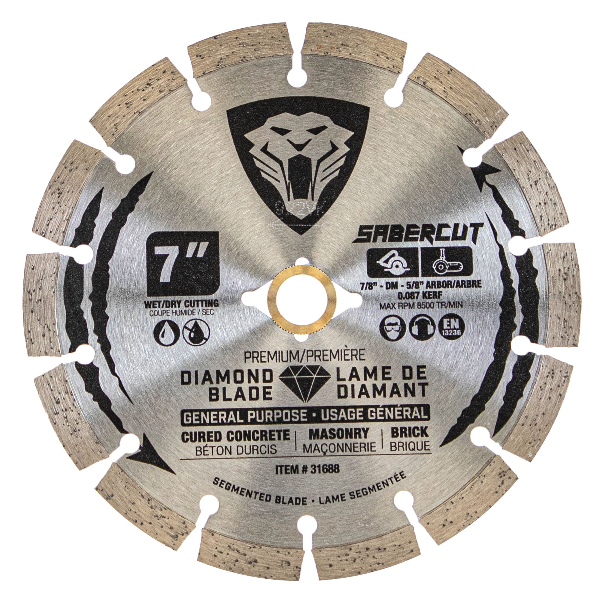Sabercut 7 in. General Purpose Concrete, Brick & Masonry Segmented Diamond Blade