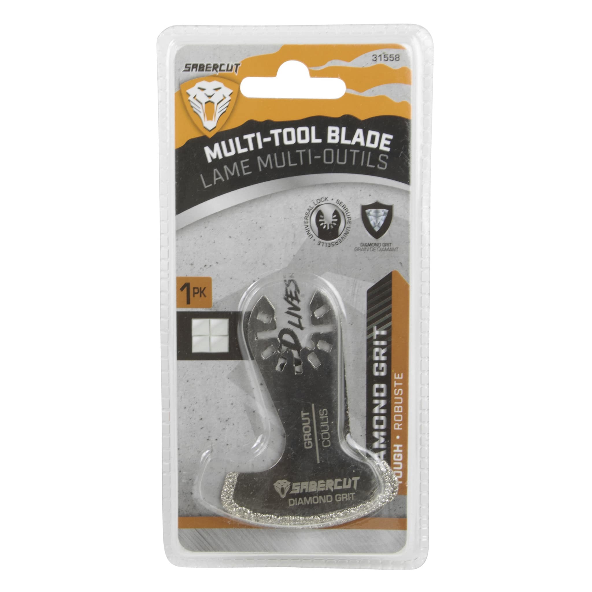 Sabercut Multi-Tool Diamond Grit Sickle Grout Blade