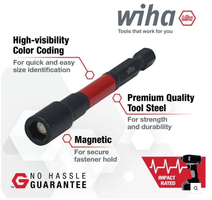 Wiha 1/4 in. Hex Impact Nutsetter 2 pack