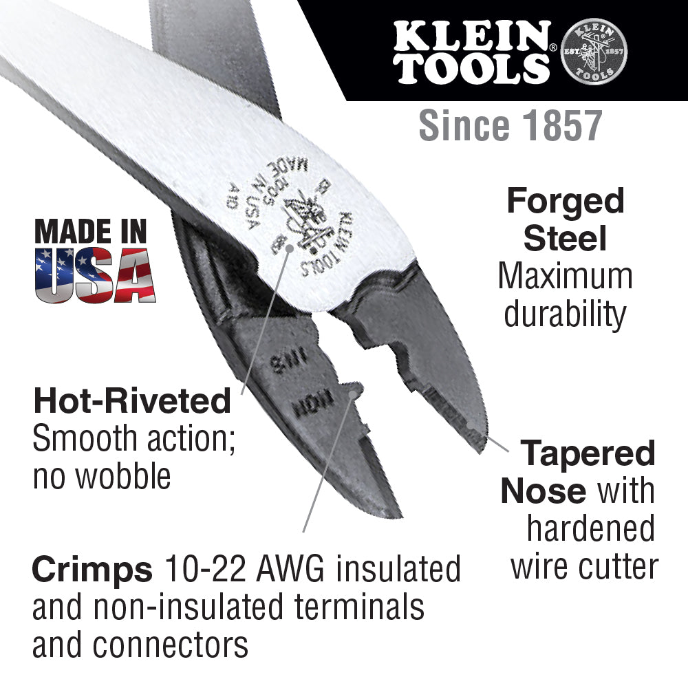 Klein 1005 Crimping & Cutting Tool For Connectors