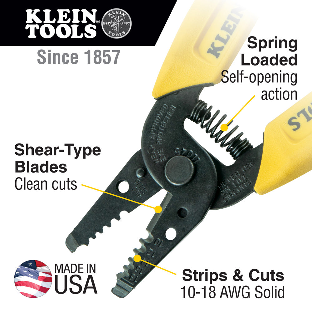 Klein 11045 Wire Stripper/Cutter 10-18 Awg Solid