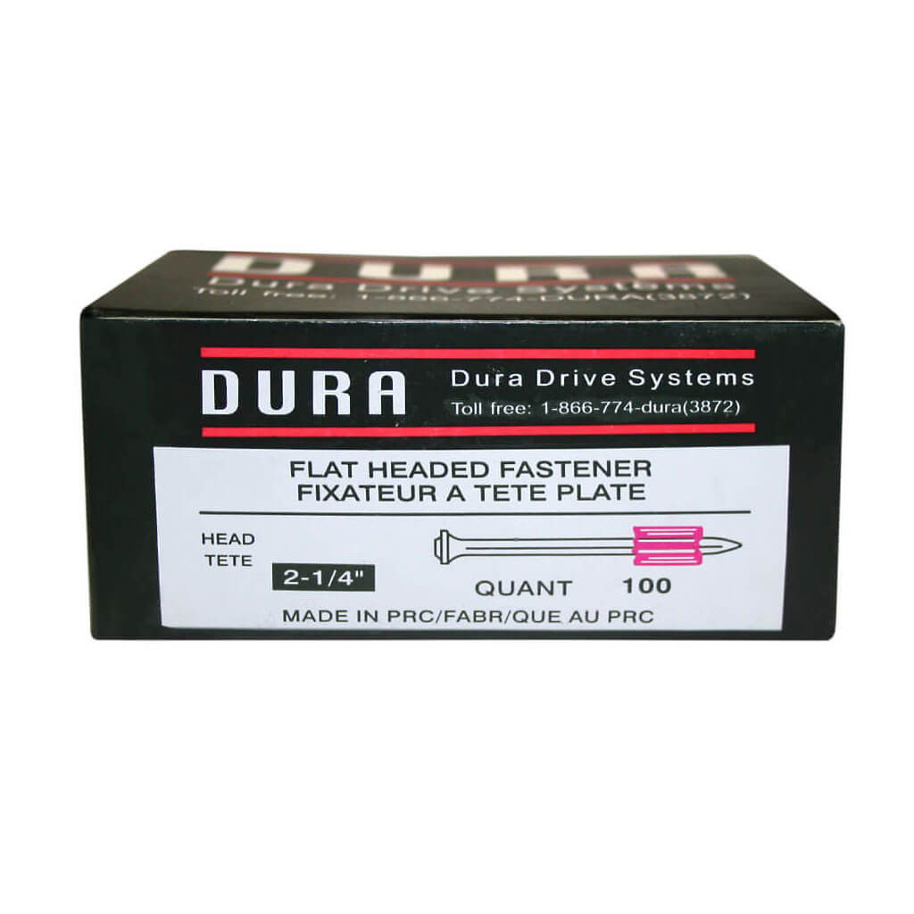 DuraDrive 2-1/4 in x 0.3 in Bright Flat Head Fluted Drive Pins