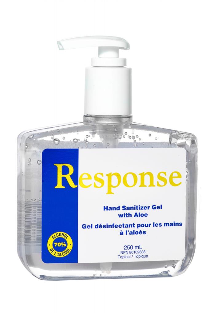 Gel 250 mL 70% Alcohol 1st Response Anti-Bacterial Hand Sanitizer with Aloe