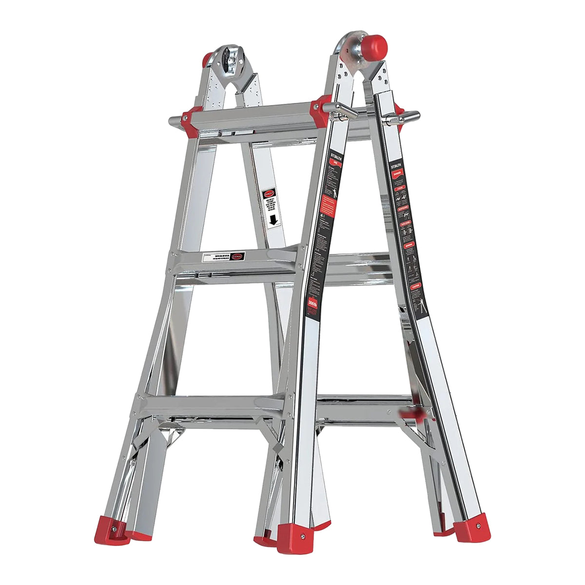 DuraDrive 13' Aluminum Multi Position Ladder, 300 Lbs. Grade 1A
