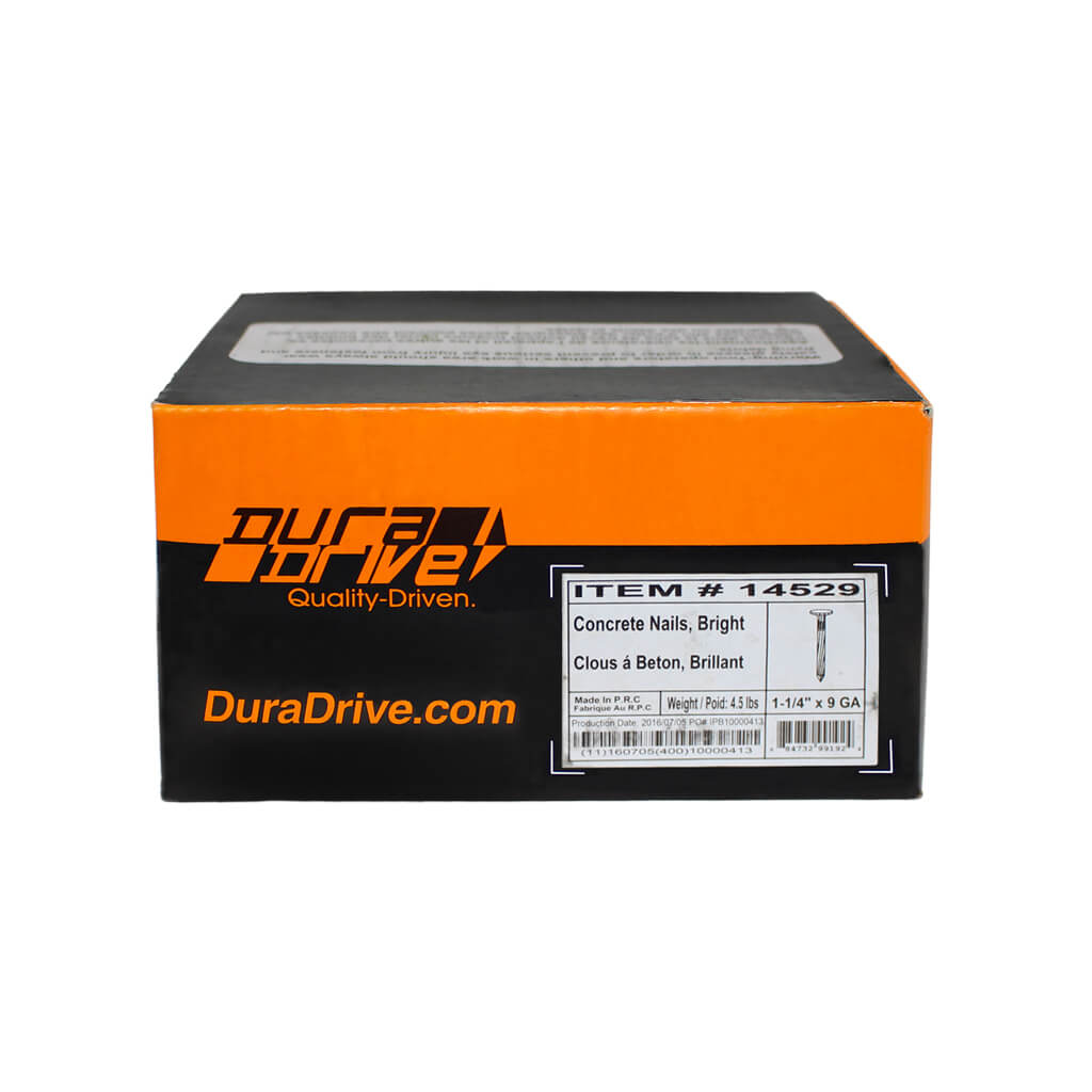 DuraDrive 1-1/4 in 9 Gauge Bright Concrete Nails - 4.5 lb/Box