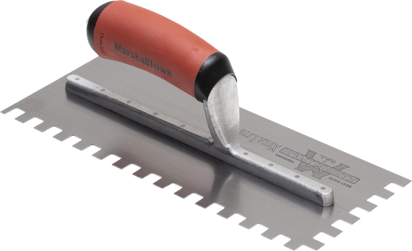 MARSHALLTOWN 15820 3/8 in. Durasoft Handle Square Notched Trowel