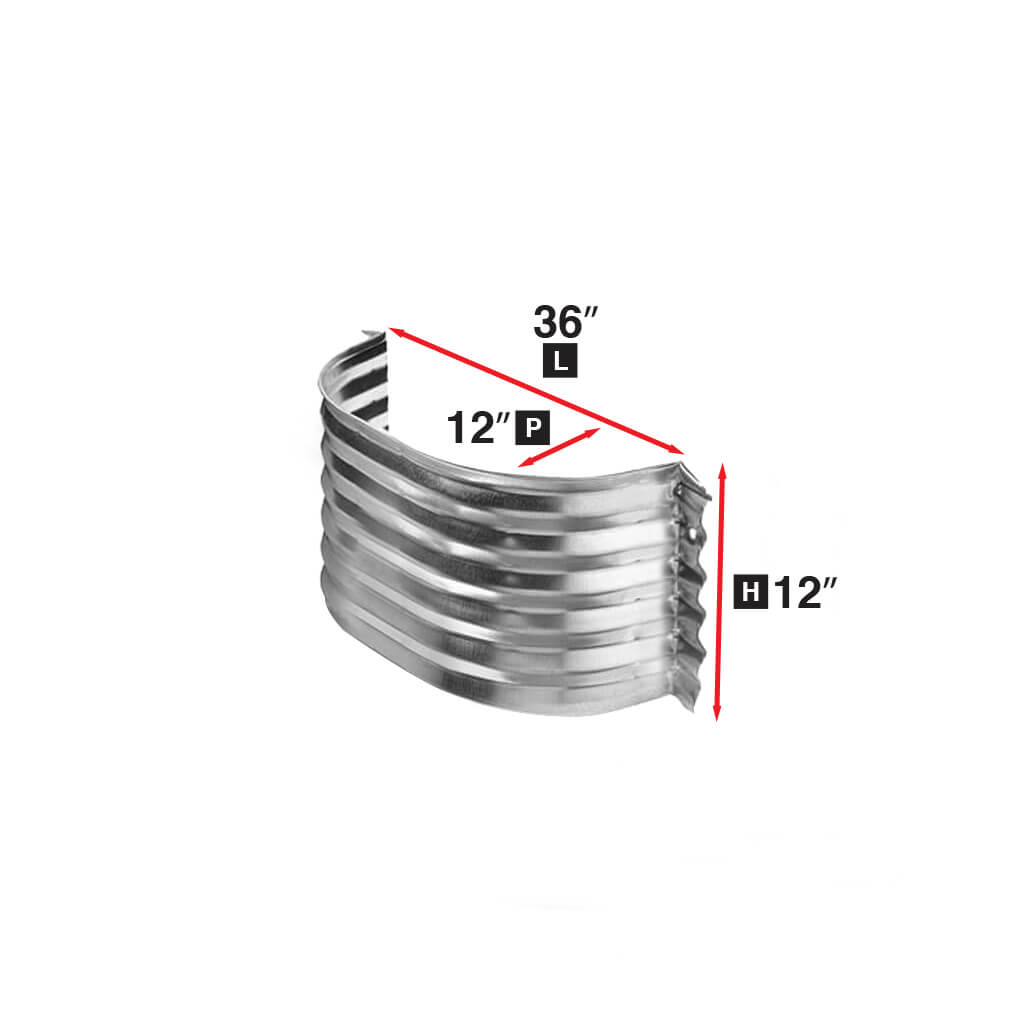 Conquest Steel Galvanized Steel 12 in x 36 in Corrugated Window Well