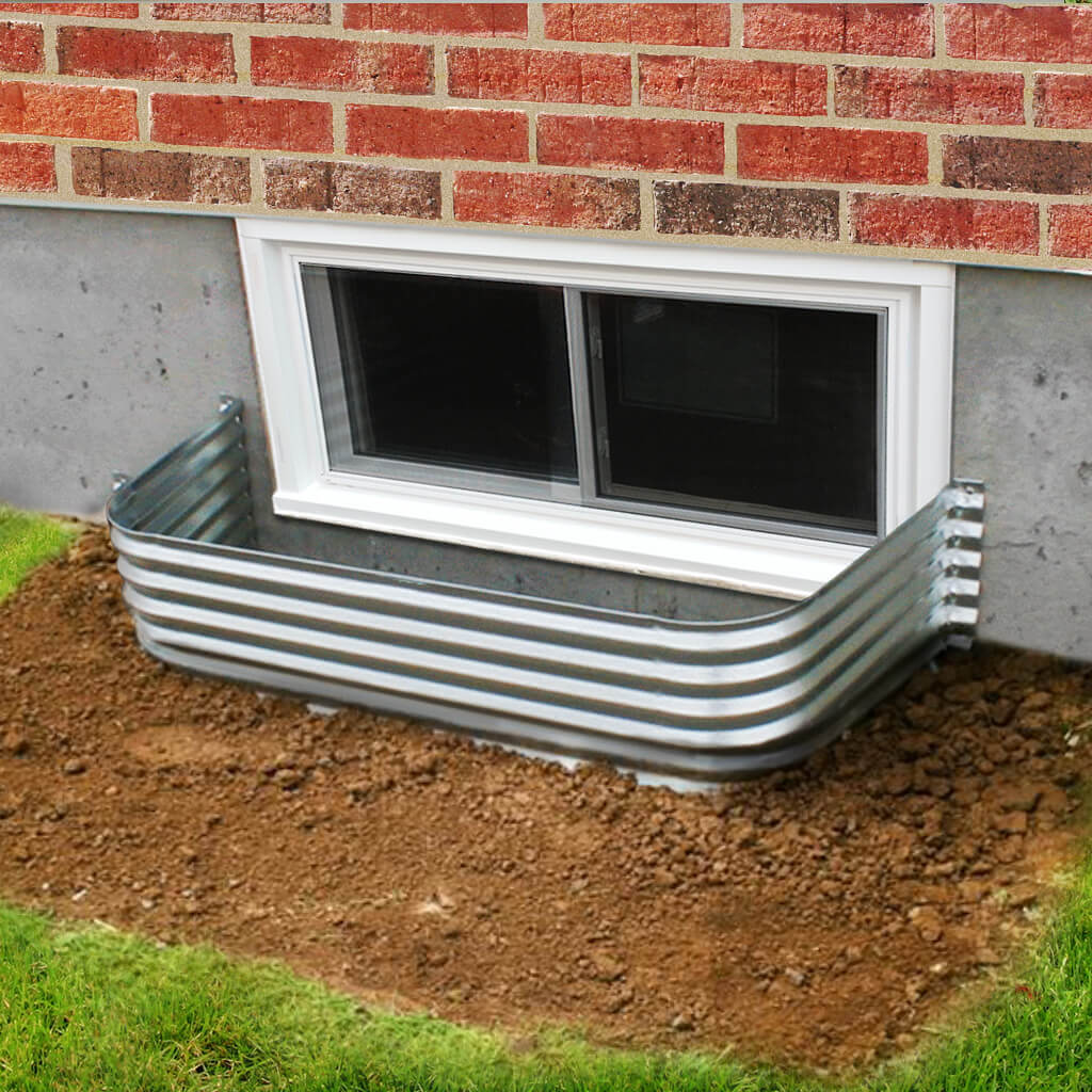 Conquest Steel Galvanized Steel 12 in x 36 in Corrugated Window Well