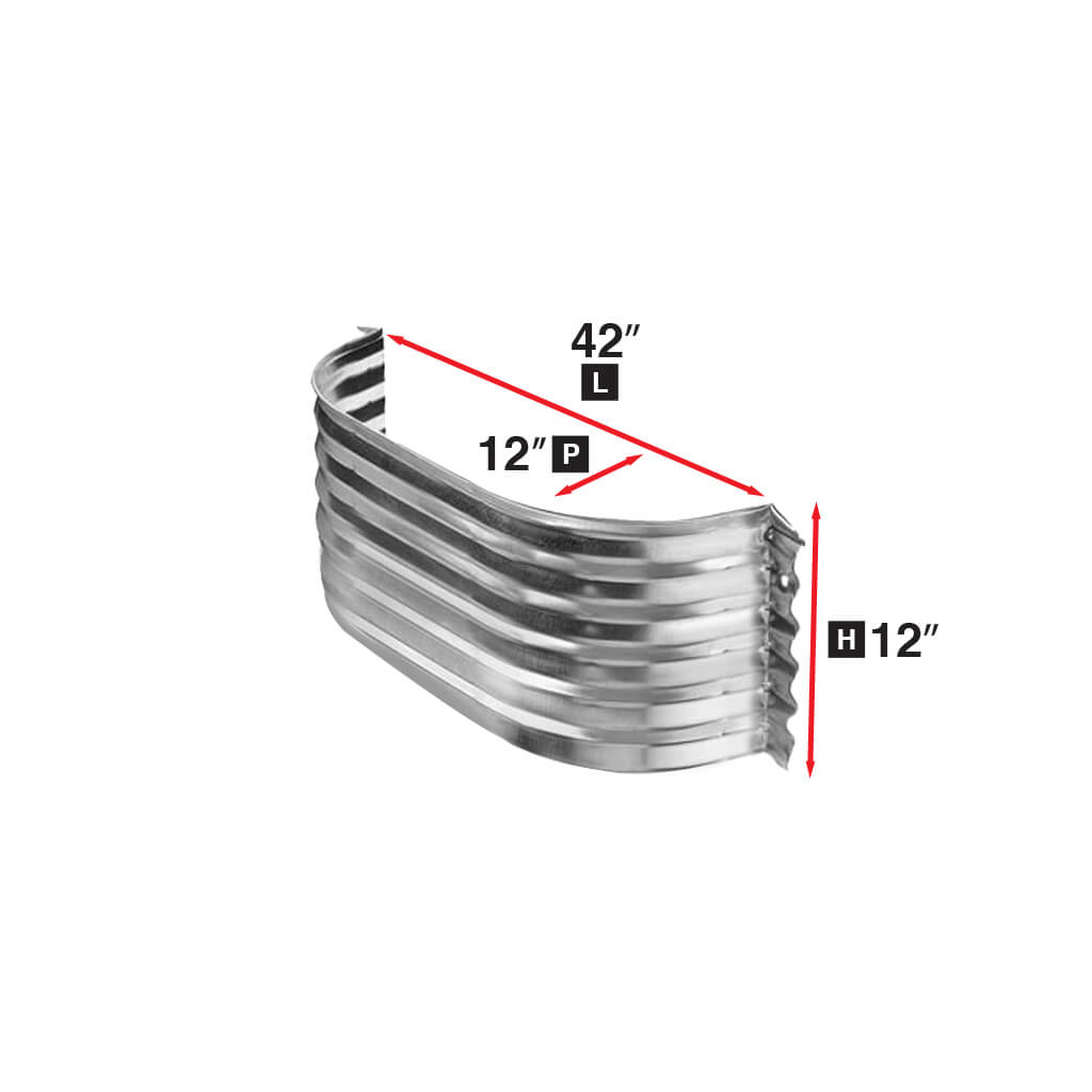 Conquest Steel Galvanized Steel 12 in x 42 in Corrugated Window Well