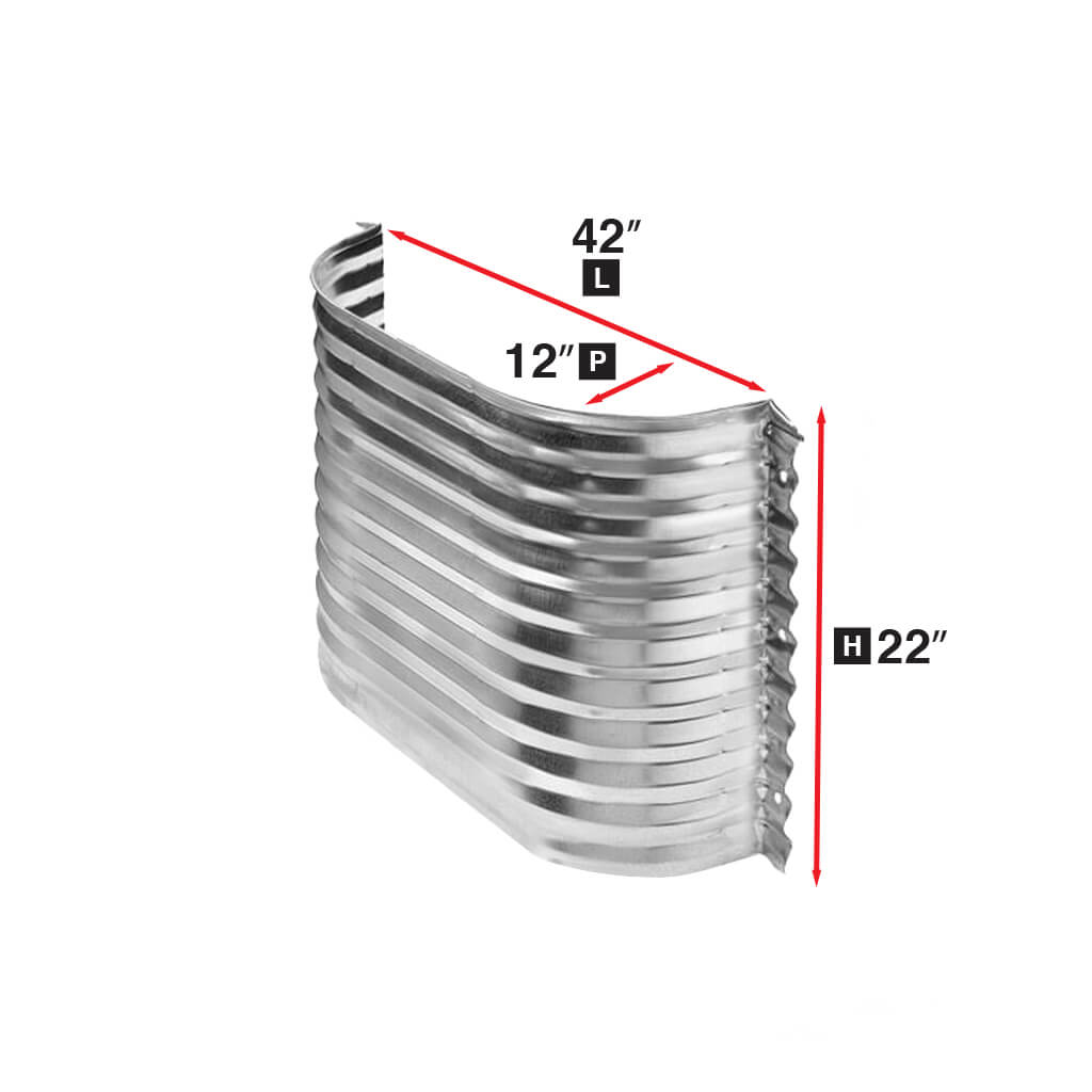 Conquest Steel Galvanized Steel 12 in x 42 in Corrugated Window Well