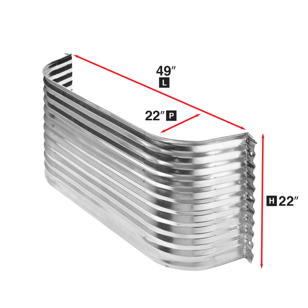 Conquest Steel Galvanized Steel 22 in x 49 in Corrugated Window Well