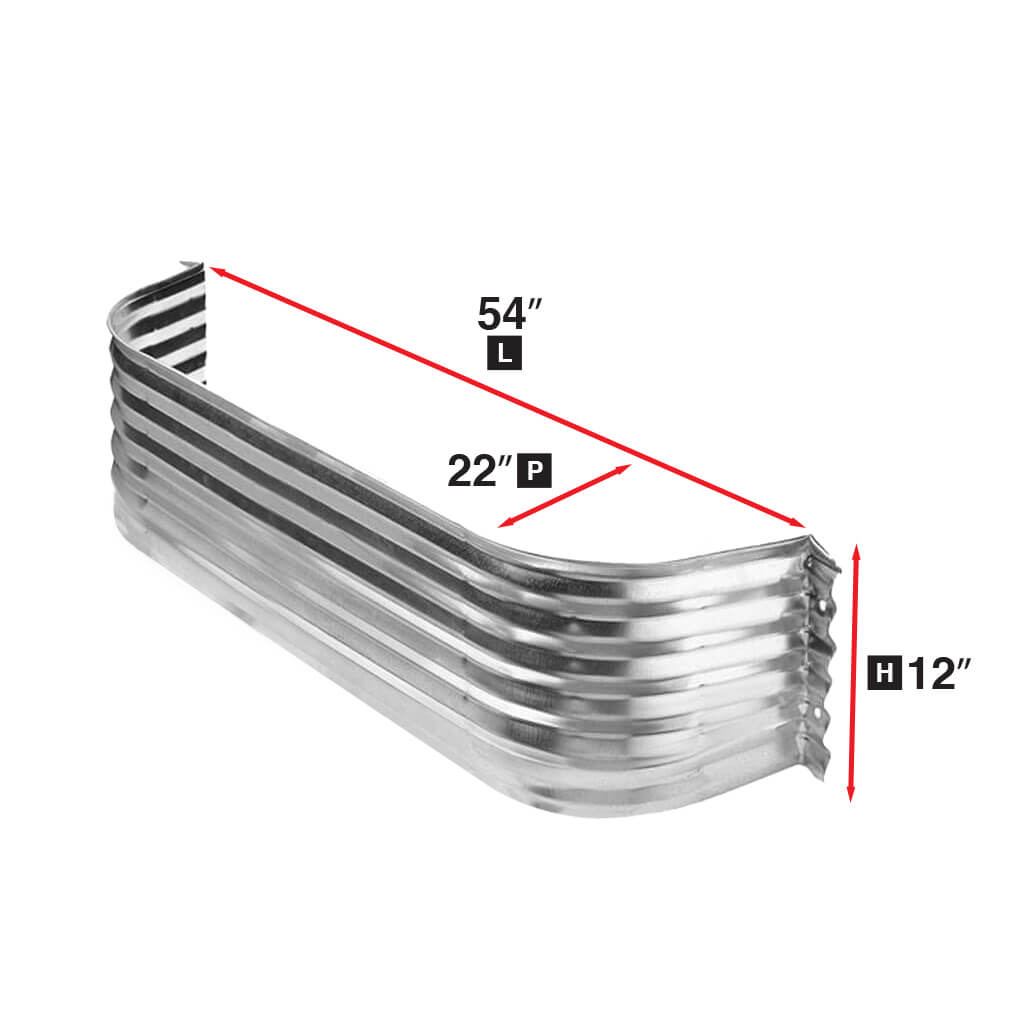 Conquest Steel Galvanized Steel 22 in x 54 in Corrugated Window Well