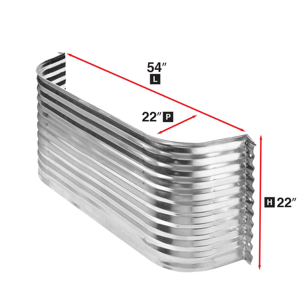 Conquest Steel Galvanized Steel 22 in x 54 in Corrugated Window Well