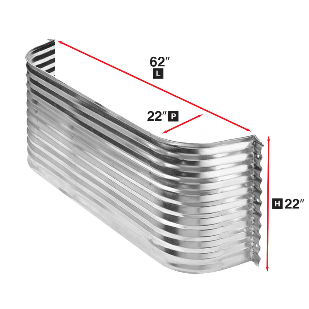 Conquest Steel Galvanized Steel 22 in x 62 in Corrugated Window Well