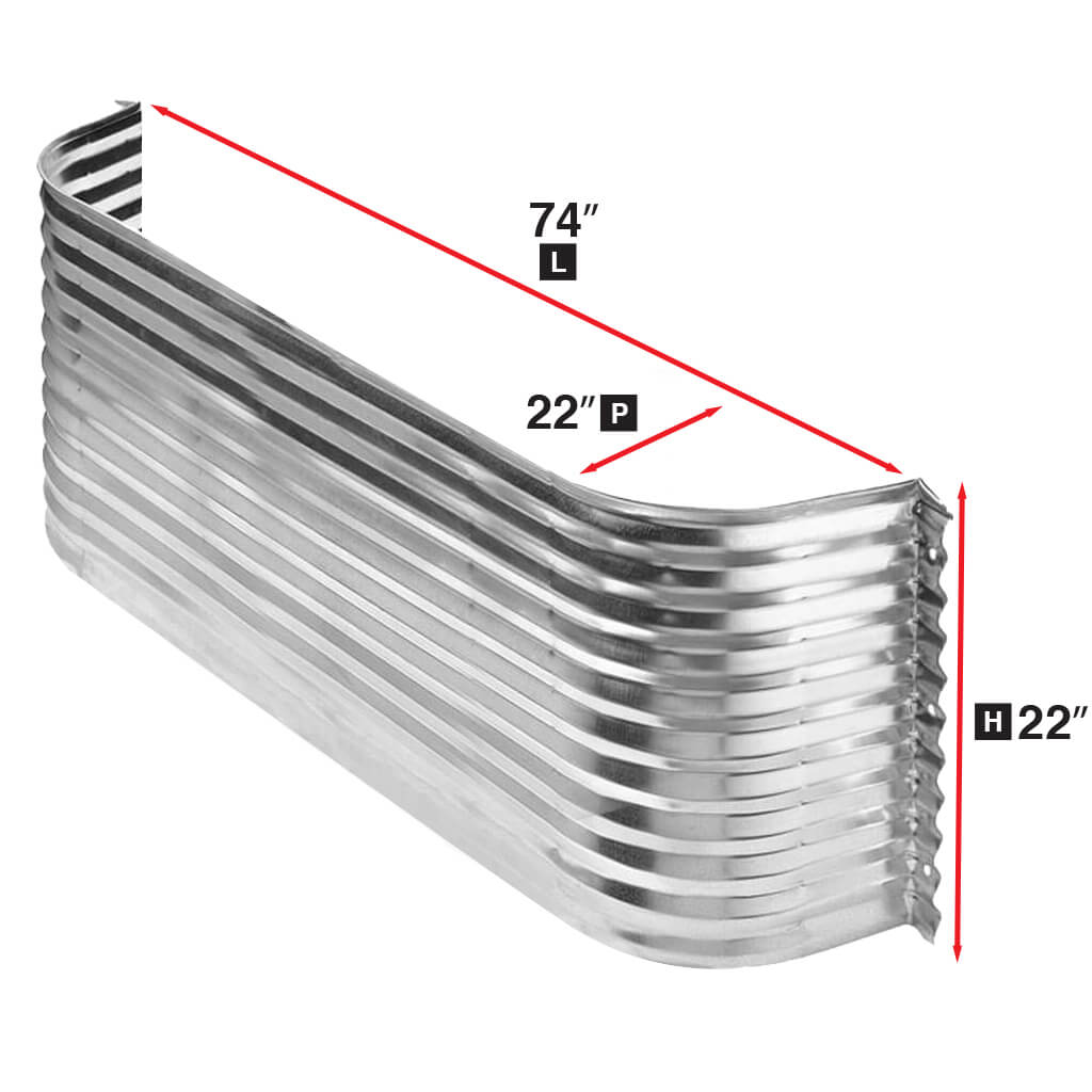 Conquest Steel Galvanized Steel 22 in x 74 in Corrugated Window Well