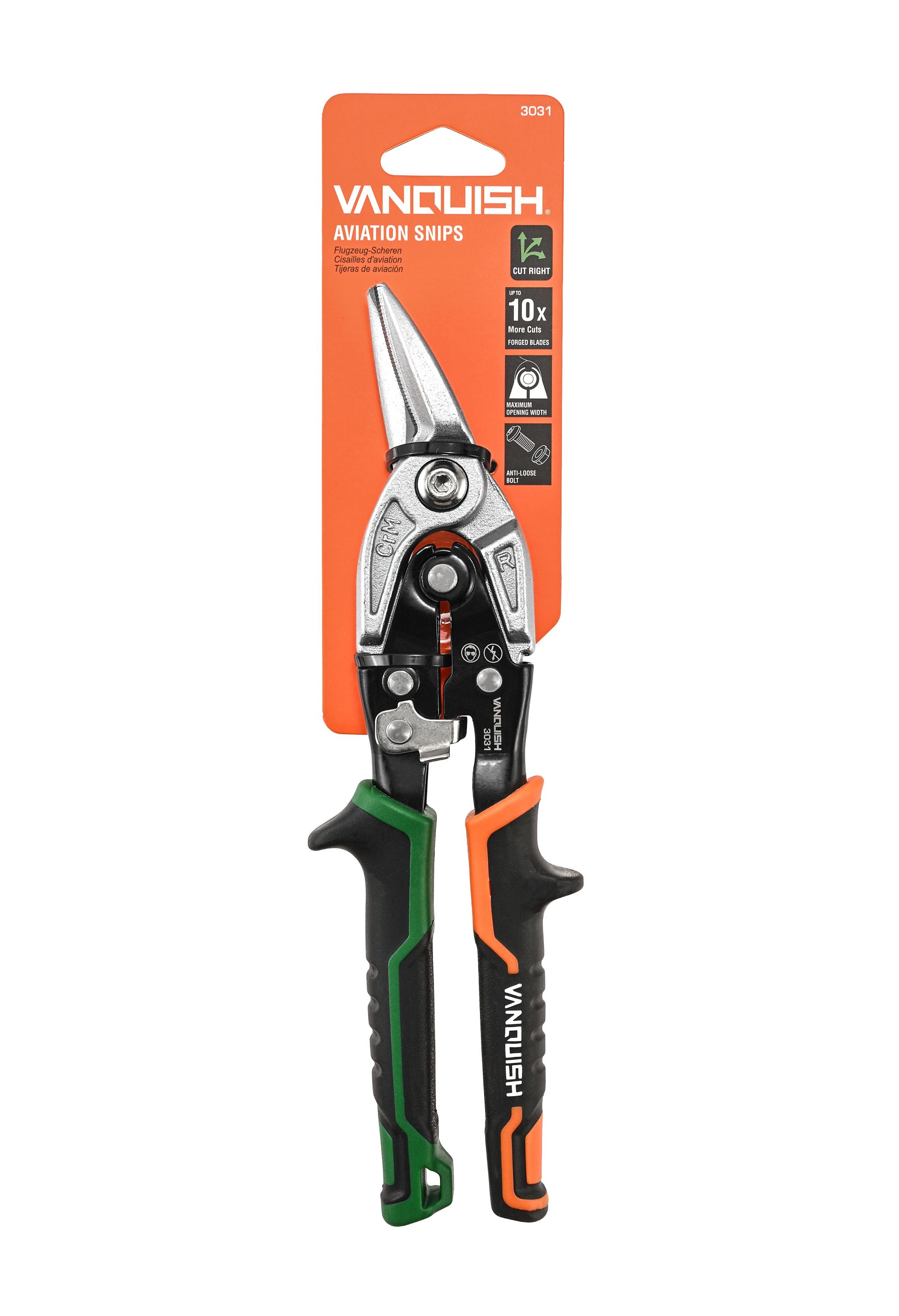 Vanquish 3031 10 in. Left-Cut Heavy Duty Aviation Snip