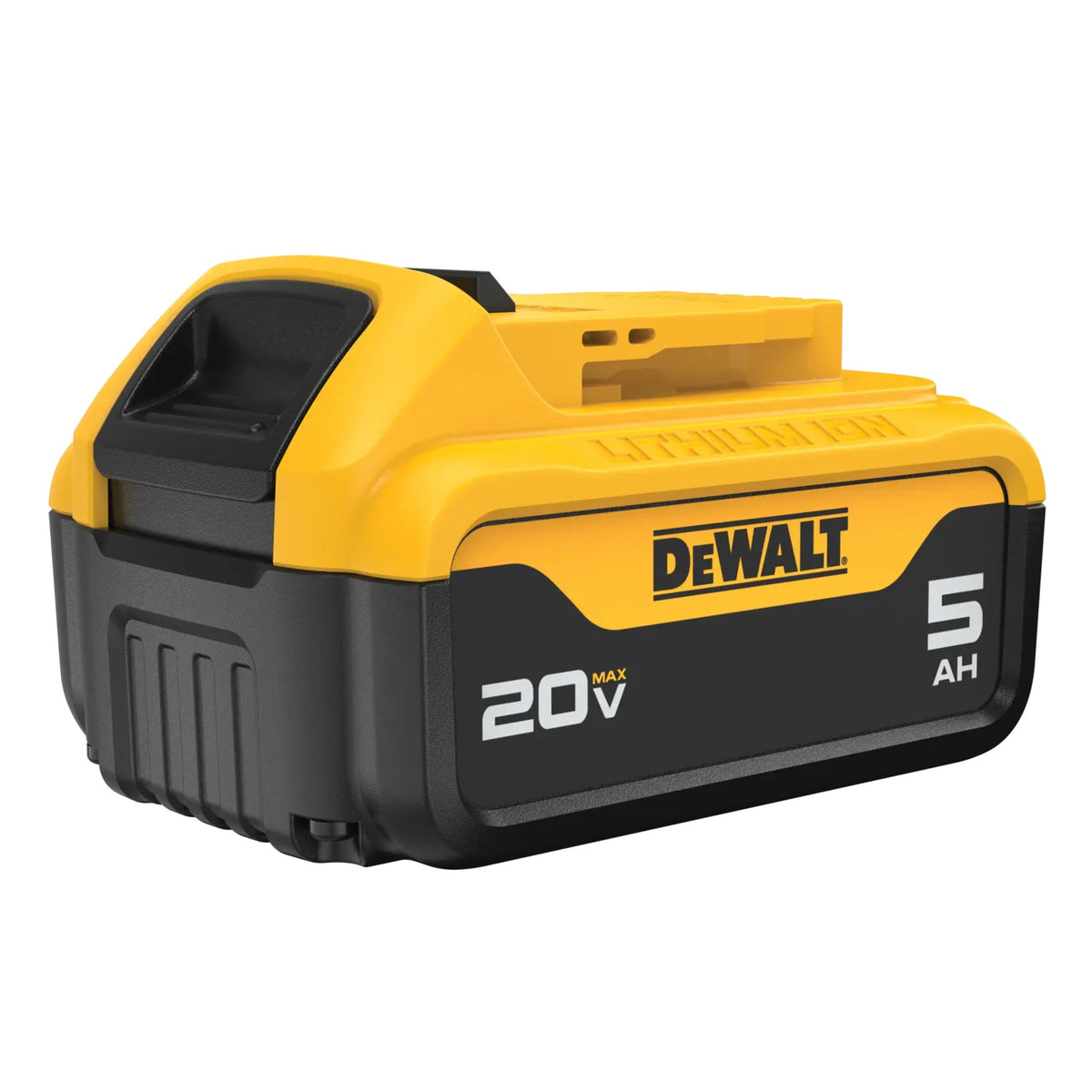 DEWALT DCB205 20V MAX 5Ah battery front angle