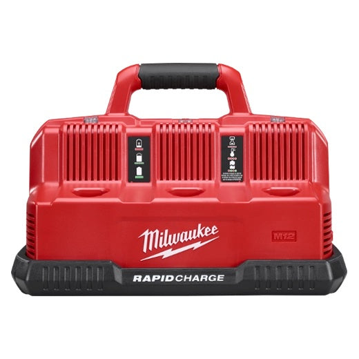 Milwaukee 48-59-1807 18-Volt/12-Volt M18/M12 Lithium-Ion Multi Voltage 6-Port Sequential Rapid Battery Charge Station