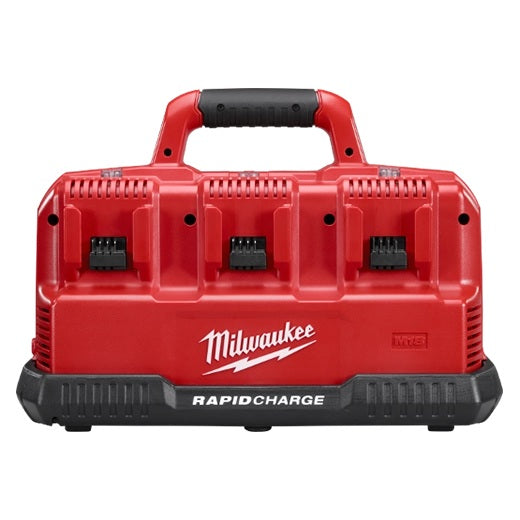 Milwaukee 48-59-1807 18-Volt/12-Volt M18/M12 Lithium-Ion Multi Voltage 6-Port Sequential Rapid Battery Charge Station