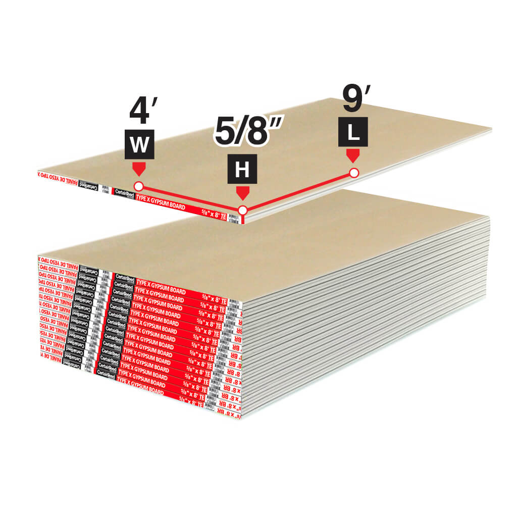 5/8 in. x 4 ft. x 9 ft. Fire-Rated Type X Drywall Panel